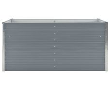 Raised Garden Bed 160x80x77 cm Galvanised Steel Grey