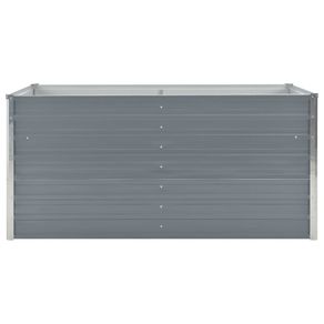 Raised Garden Bed 160x80x77 cm Galvanised Steel Grey