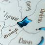 Handmade Wooden Map of Ireland - Layered Wood - Engraved with 32 Counties - Framed Wall Art Image 5