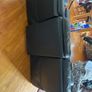 Black leather sofa. Good condition, just needs a bit of a clean Image 4