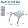 Caravan awning 360 x 250 cm Inflatable sun sail high quality canopy Image 2