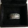 Vintage Cubic Zirconia Sterling Silver 925 Fancy Large Cluster Ring size:O 6,78g Image 2