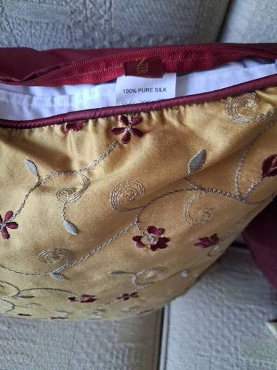 Three Cushion Covers (2 Silk)