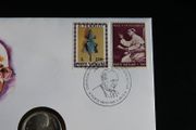 Vatican Silver 1968 Pope Paul VI coin &amp; stamp cover