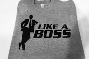 Like A Boss Cool Printed T-shirt Great Gift Present Birthday Stag Night Idea