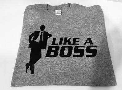 Like A Boss Cool Printed T-shirt Great Gift Present Birthday Stag Night Idea