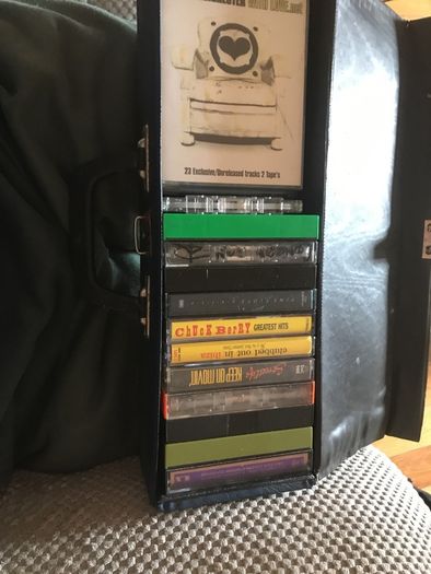 tape player we are rewind and box eith tapes