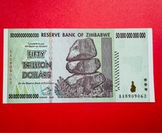 Zimbabwe  Fifty Trillion Dollars  2008 Verified Under Uv Light  ( Uncirculated ) Pick. 90 Scarce