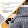 MULTIPLE SIZES AVAILABLE Double Duvet Set - Premium Microfibre Reversible Duvet Cover Sets - Bedding Double Bed Set - Double Bedding Polyester Quilt Set (Grey/White/Orange, Double Image 3