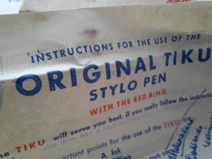 Vintage Rare Rotring Tiku Fountain Pen with box, papers