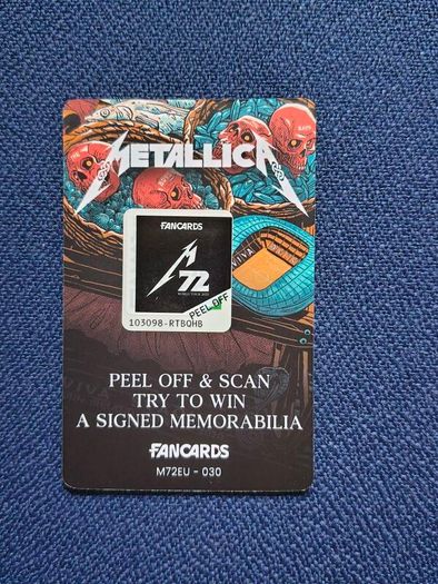 Metallica Dublin Fancard 21 june