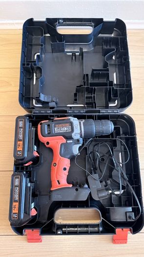 Hammer Drill Black+Decker 18V 2 Speed with 2 x 1.5Ah Batteries