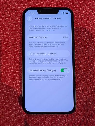 iPhone 13 Mini 128GB Midnight (Black), Unlocked, 83% Battery