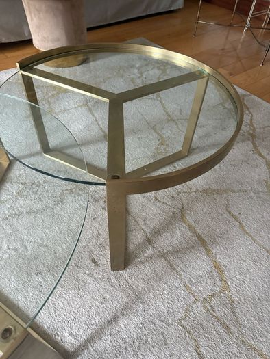 Made.com - Aula nest of two glass and brass coffee tables