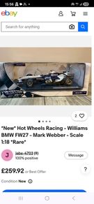 Hot Wheels F1 Williams Mark Webber