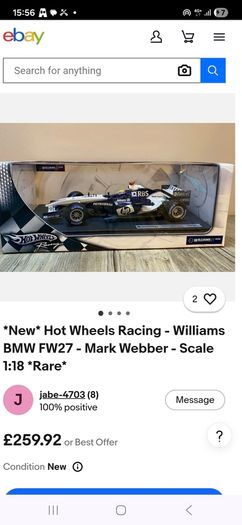 Hot Wheels F1 Williams Mark Webber