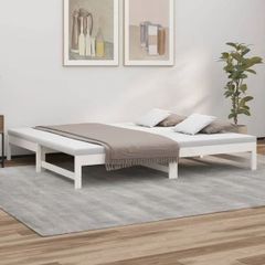 Pull-out Day Bed without Mattress White 2x 80x200  cm