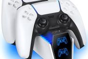 PS5 Charging Station - 2H Fast Controller Charger for PlayStation 5 DualSense, Upgrade Charging Dock With 2 Types of Cable for Dual Controllers