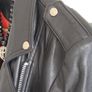 WAREHOUSE Genuine Leather Black Biker Jacket - Sz 10 UK - Rrp 210 (New) Image 7