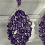 Silver Harry Ivens Exquisite Amethyst & Zircon Drop Earrings Image 10
