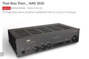 The best selling Amplifier in history Legendary NAD 3020 series 20 model