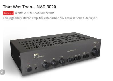 The best selling Amplifier in history Legendary NAD 3020 series 20 model