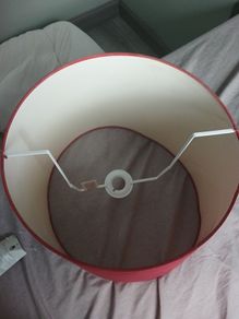 red ceiling light shade