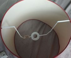 red ceiling light shade