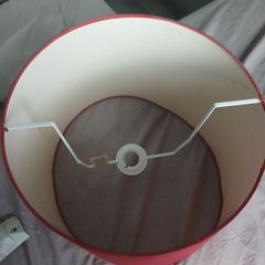 red ceiling light shade