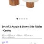 stone coffee tables 80cm x2 Image 3
