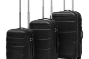 Three Piece Hardcase Trolley Set Black