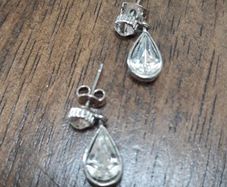 Dainty Diamonte Tear Drop Earring