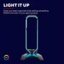Headset STAND - RGB Gaming USB ports - Universal Fit - 1.5m Cable - xbox PC sony playstation ps5 etc BRAND NEW - LED Image 4