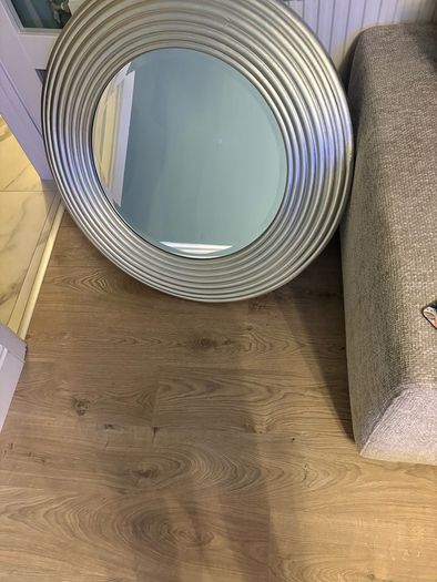 silver framed mirror