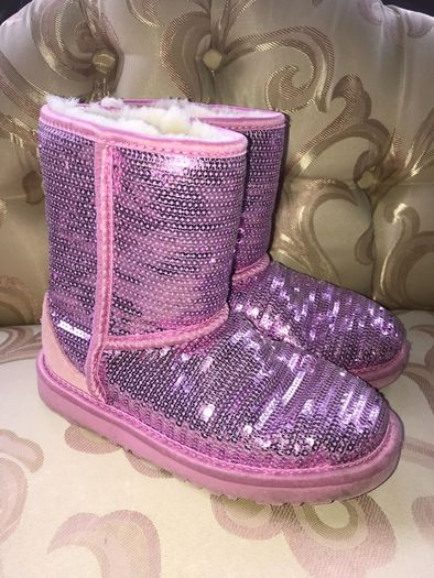 Pink Sequence UGG Boots