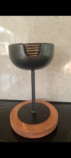 Handmade Wine Coaster Holder  5 Metal Coasters