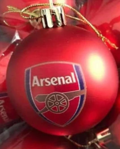 Secret Santa Premier League Table Toppers Christmas Baubles Man City ARSENAL & SPURS