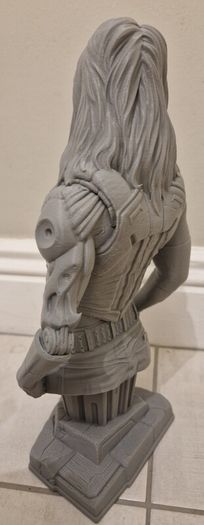 3D Printed Statue Bust (Unpainted) - Johnny Silverhand