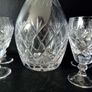Vintage Lead Crystal Baccarat Style Decanter and 6 glasses set Image 3