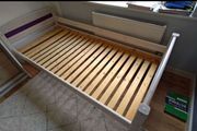 Good Solid White Shabby Style Wooden Single Bed Frame - Can Deliver