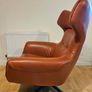 Flavio Swivel Leather Chair Image 3