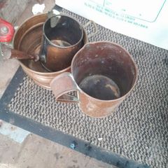 vintage copper pots