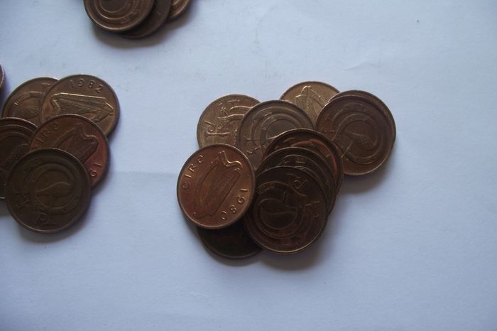 100 Coins@Irish Half Penny. Nice Condition.Decimal Issues