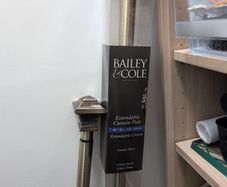 Antique  Brass Curtain Pole 120-210 Extendable