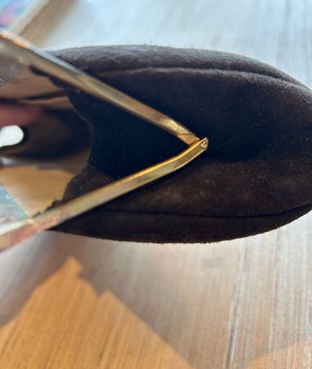 Vintage Suede Leather Clutch Bag