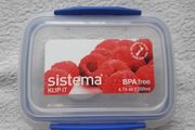 Sistema Rectangular Klip It Food Storage Box 200Ml Blue Lunchbox Home Office School College