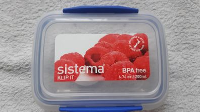 Sistema Rectangular Klip It Food Storage Box 200Ml Blue Lunchbox Home Office School College