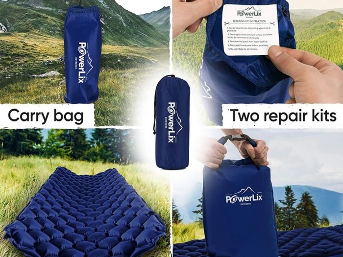 Camping Mat Inflatable Sleeping Mat - Ultralight Sleeping Pad, Compact & Lightweight Camping Mattress for Backpacking, Hiking,Outdoor - Airpad,Inflating Bag, Carry Bag, Repair Kit (FREE POSTAGE)