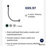 matt Black bath waste and overflow Image 2
