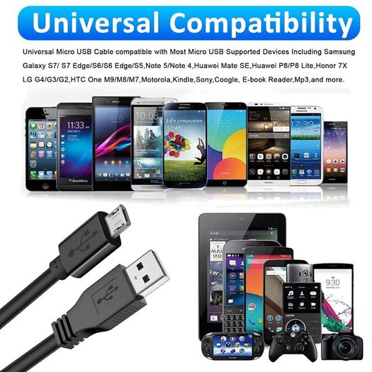 Usb Charger Cable for PS4 Controller,Work for Sony PlayStation 4/ PS4 Slim/ PS4 Pro/Xbox One (6FT/1.8M)